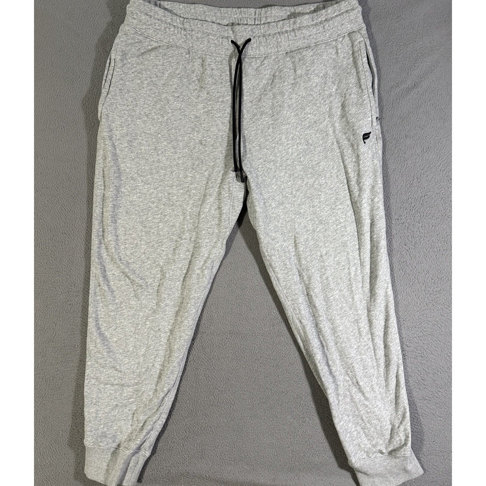 Fabletics Sweatpants‎ Men Size XXL Gray Joggers Fleece Drawstring Tapered